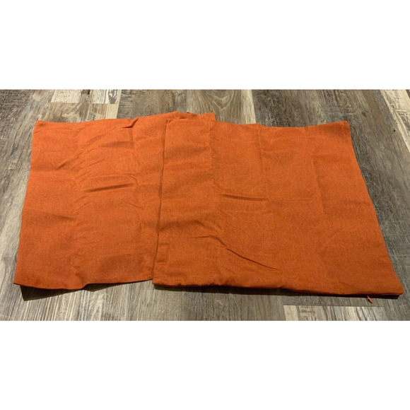 Miulee 2 pk Orange Linen Zipper Pillow Cases Square 18"x18" - Picture 1 of 3